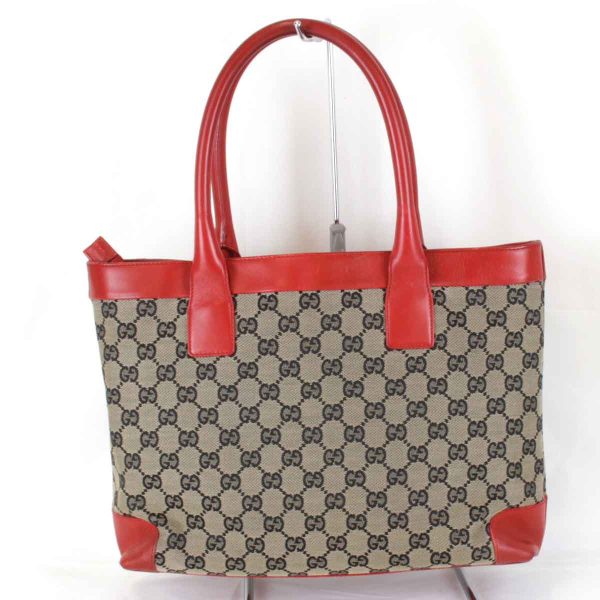 9104240609453t 2 Gucci GG Canvas Handbag Red