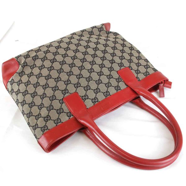 9104240609453t 6 Gucci GG Canvas Handbag Red