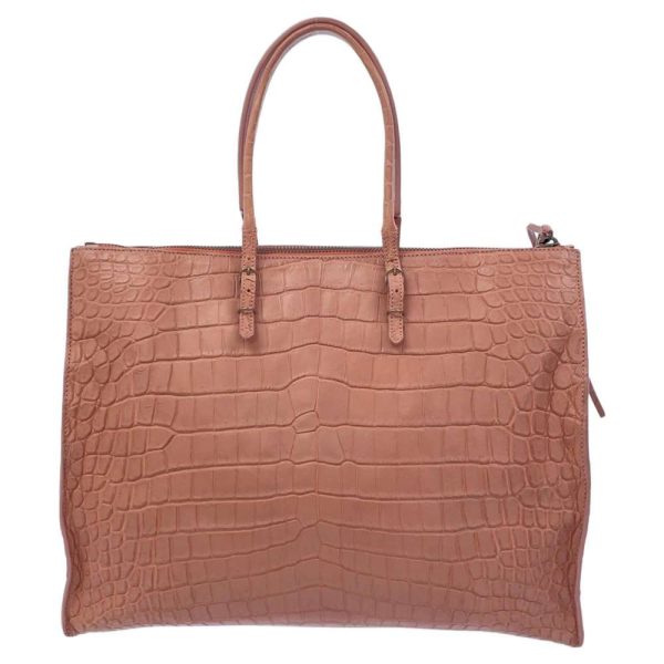 9109452 03 Balenciaga The Paper Matte Crocodile Tote Bag Pink