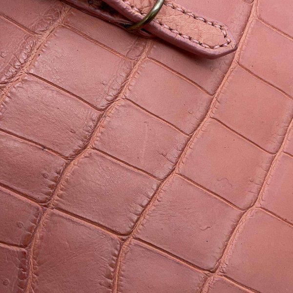 9109452 11 Balenciaga The Paper Matte Crocodile Tote Bag Pink