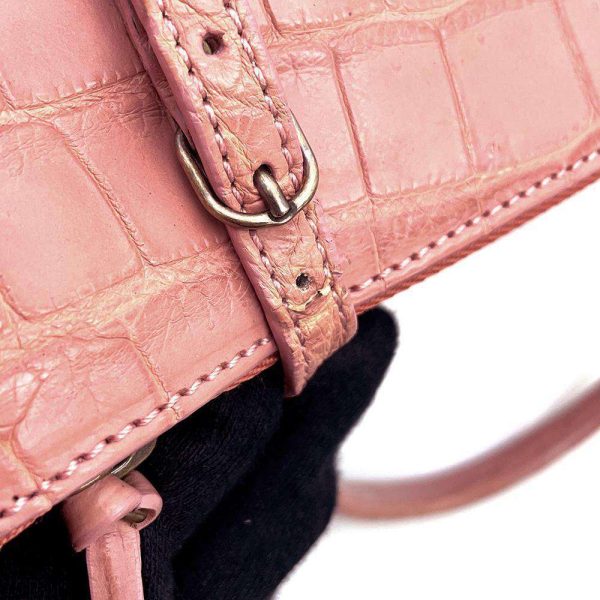 9109452 13 Balenciaga The Paper Matte Crocodile Tote Bag Pink