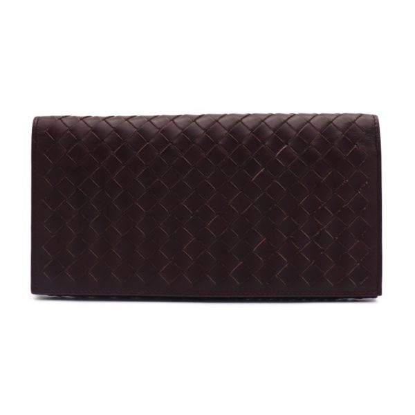 911063002130 1 Bottega Veneta Intrecciato Long Wallet Leather Brown