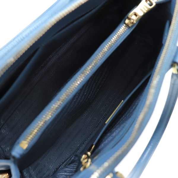 911123007165 9 Prada Saffiano Luxe Shoulder Bag Blue