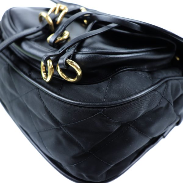 911123007166 6 Prada Nylon Leather Corsair Shoulder Bag Black