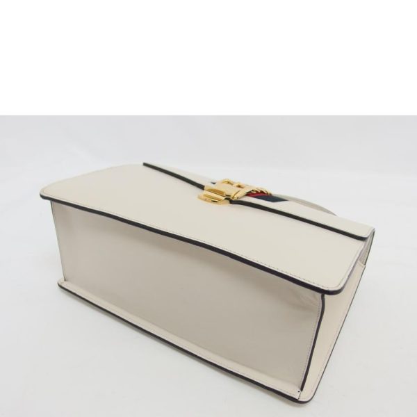 91113 3 Gucci Sylvie Leather Shoulder Bag White