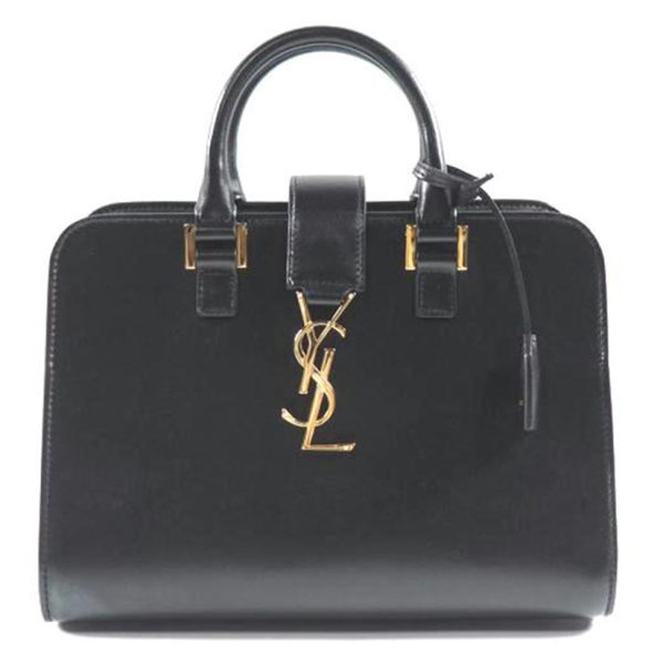 91177 1 Saint Laurent Baby Cabas Shoulder Black