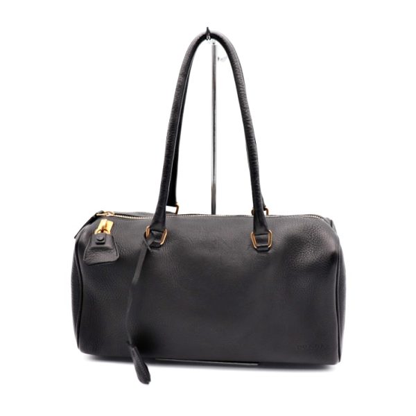 912033002117 1 Prada Leather Mini Boston Bag Black