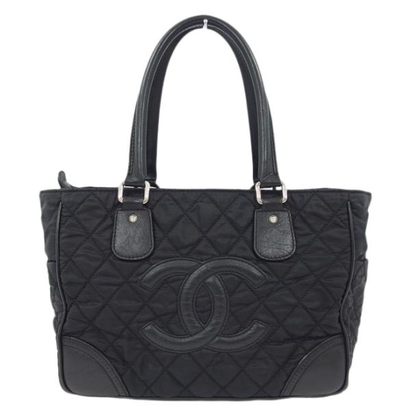 91229 1 Chanel Paris New York Line Tote Bag Black