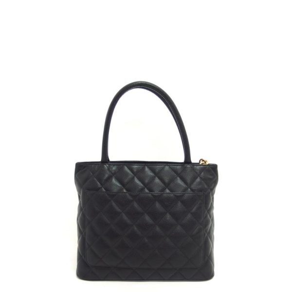 91305 2 Chanel Caviar Skin Tote Bag Black