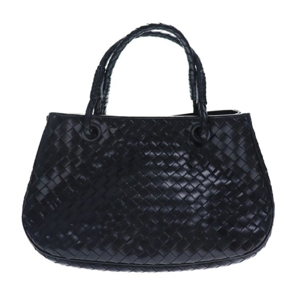 913083002113 3 Bottega Veneta Handbag Leather Black Intrecciato