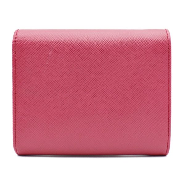 915013002115 2 PRADA Saffiano Tri Fold Wallet Pink