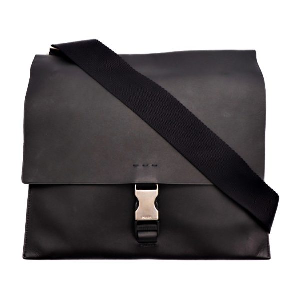 915053007161 1 Prada Leather Shoulder Bag Black