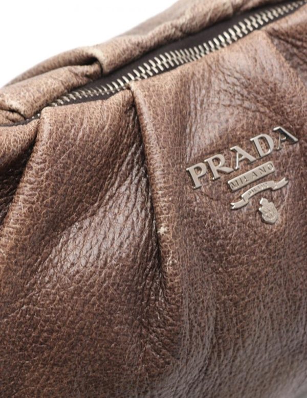 916103007204 8 Prada Leather Shoulder Bag Brown