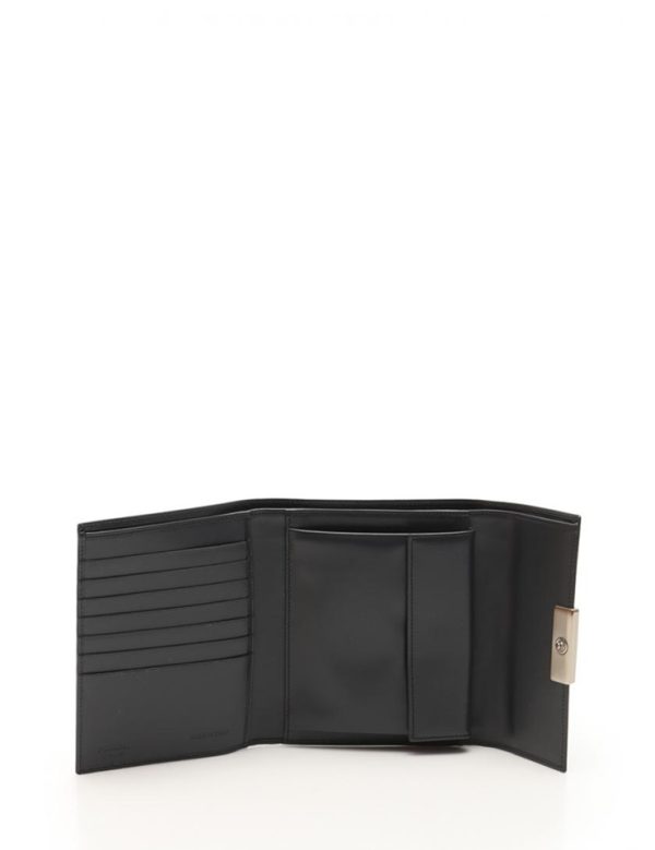 916103007207 4 Prada Leather Tri fold Wallet Black