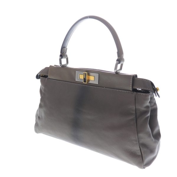 916103007208 2 Fendi Peekaboo Leather Handbag Brown