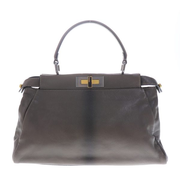 916103007208 3 Fendi Peekaboo Leather Handbag Brown