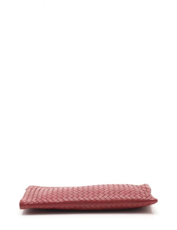 917093002103 4 Bottega Veneta Intrecciato Clutch Bag Leather Red