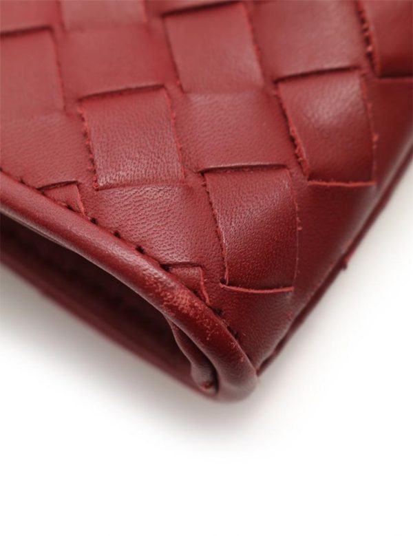 917093002103 8 Bottega Veneta Intrecciato Clutch Bag Leather Red