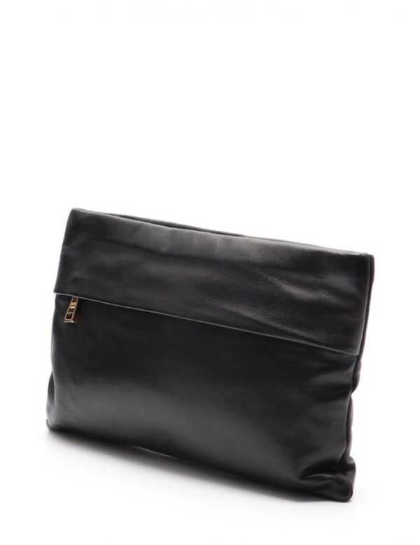 917123002197 2 Prada Nappa Leather Clutch Bag Black