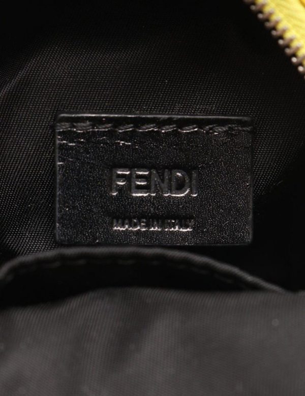 917123002223 5 Fendi Bag Bugs Nylon Leather Fur Back Charm Yellow Black