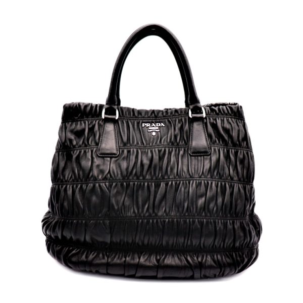 919023001182 1 PRADA Leather 2WAY Handbag Black