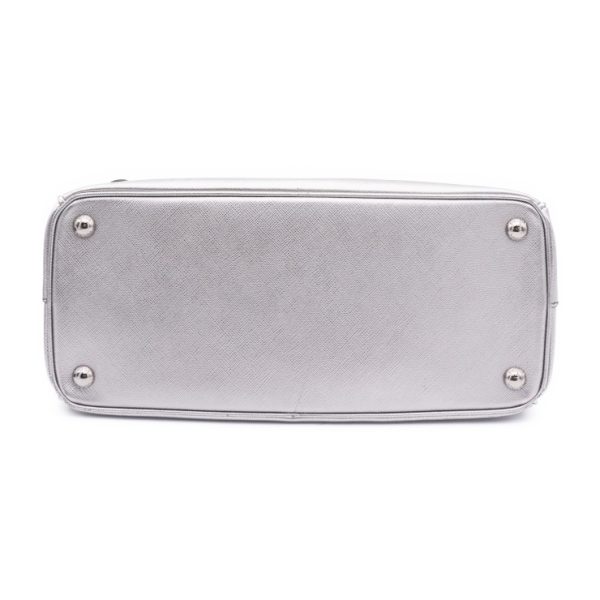 919023002178 4 PRADA Saffiano Shoulder Handbag Silver