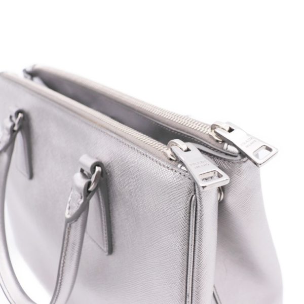 919023002178 5 PRADA Saffiano Shoulder Handbag Silver