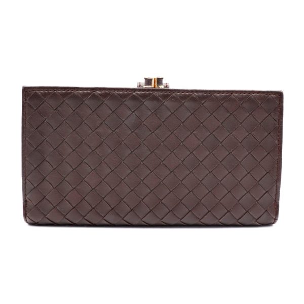 919033002198 3 Bottega Veneta Intrecciato Pouch Bifold Wallet Leather Dark Brown