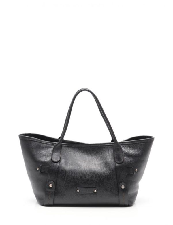 919063007266 1 Salvatore Ferragamo Leather Tote Bag Black