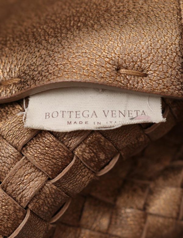 919063007287 6 Bottega Veneta Cava GM Handbag Leather Gold Intrecciato