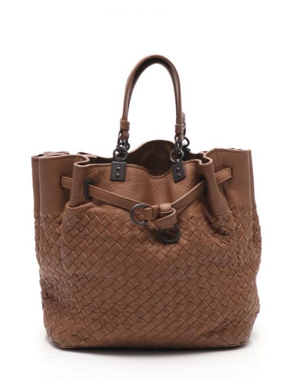 919063007291 1 Bottega Veneta Bucket Handbag Leather Brown