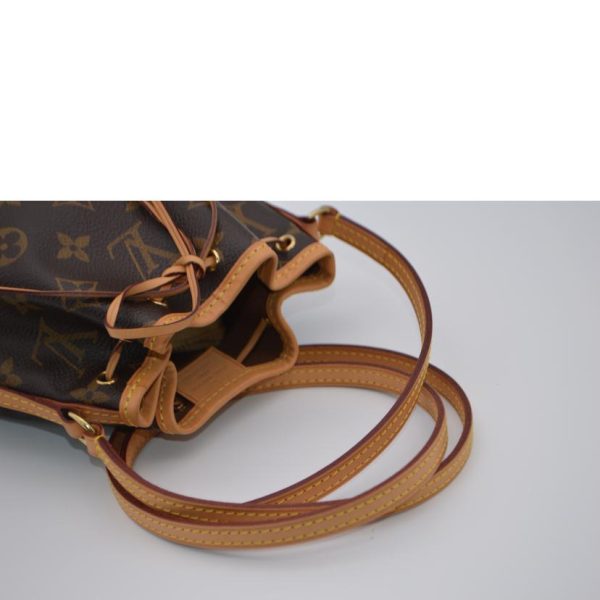 92052 4 Louis Vuitton Nano Noe Monogram Handbag Brown