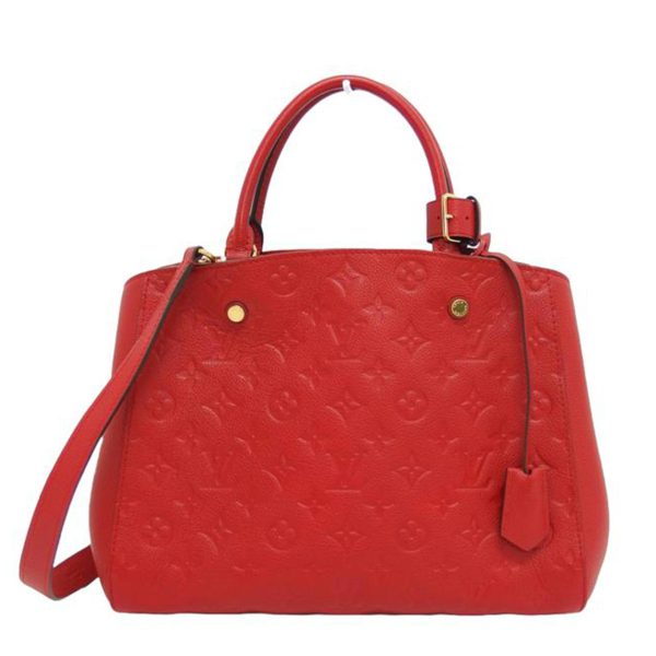 92067 1 Louis Vuitton Montaigne Mm Monogram Embrunte Red