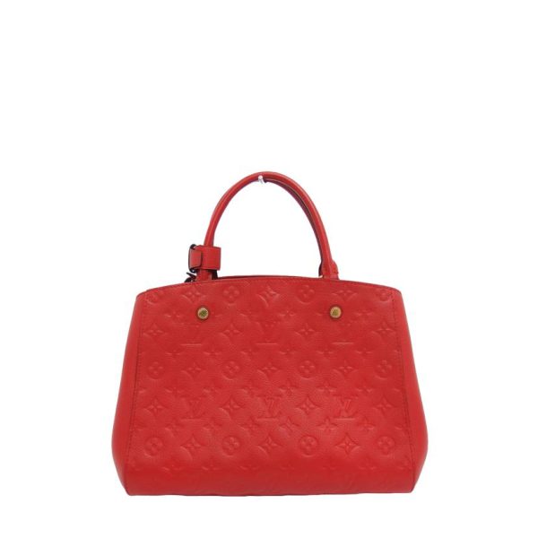 92067 2 Louis Vuitton Montaigne Mm Monogram Embrunte Red