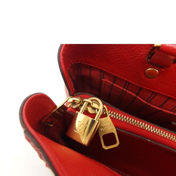 92067 7 Louis Vuitton Montaigne Mm Monogram Embrunte Red