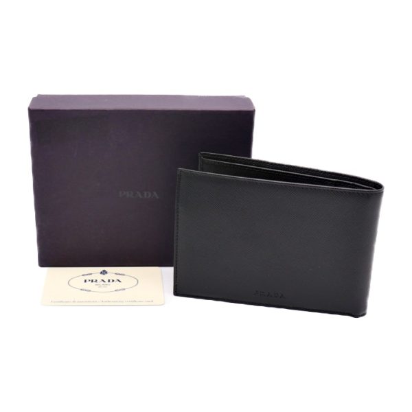 921043001338 7 Prada Saffiano Leather Bifold Wallet Black