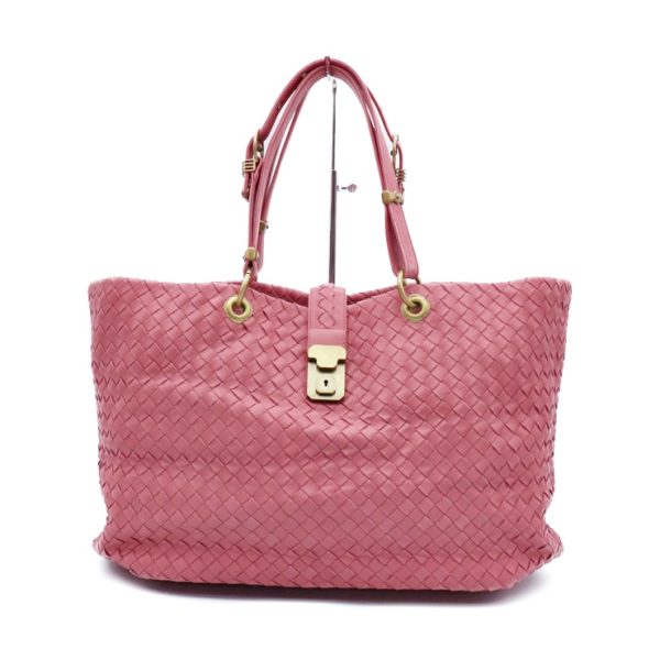 922013002291 1 Bottega Veneta Intrecciato Tote Bag Leather Pink