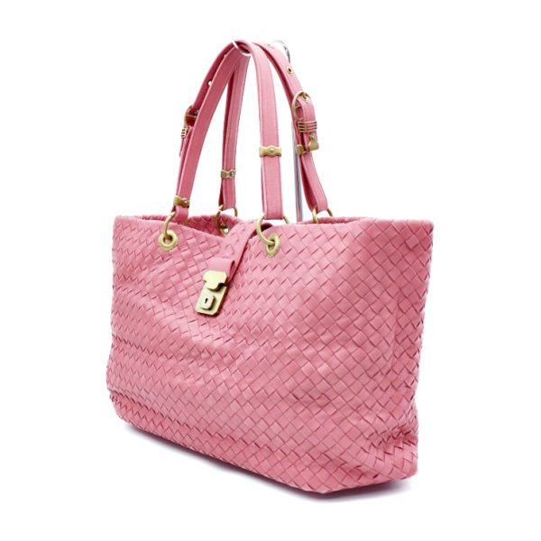 922013002291 2 Bottega Veneta Intrecciato Tote Bag Leather Pink