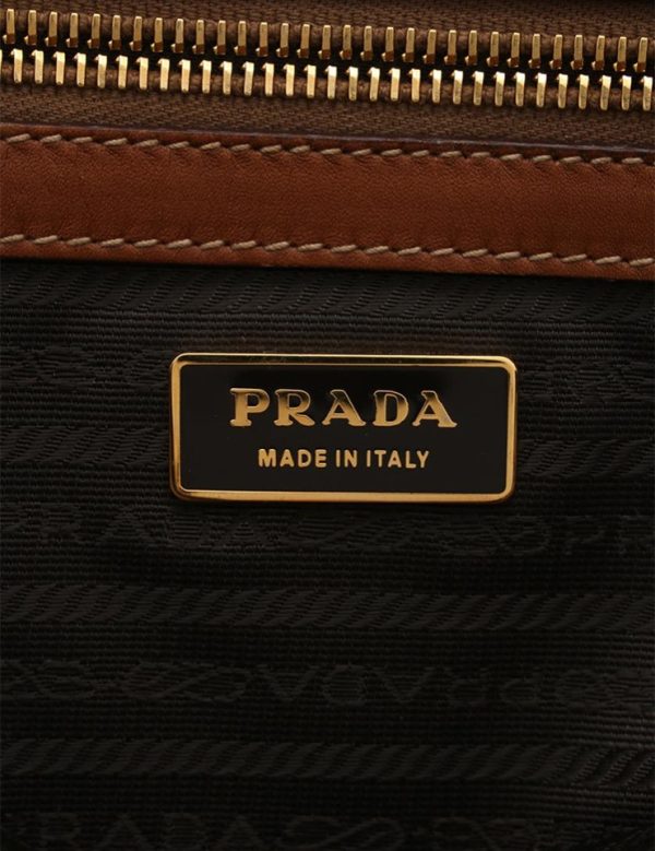 922103002251 6 Prada Nylon Leather Shoulder Bag Brown