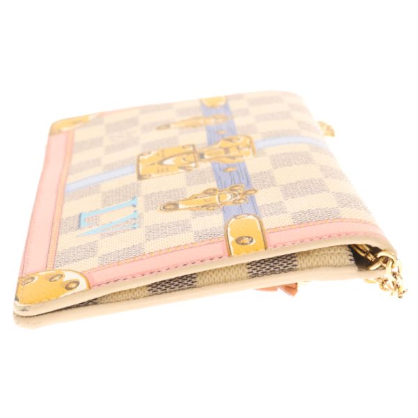 9223l130012 3a LOUIS VUITTON Summer Trunk Pochette Weekend Shoulder Bag Canvas Ivory