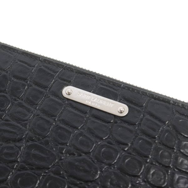 9224b200069 5 Saint Laurent Paris Embossed Leather Clutch Bag Black