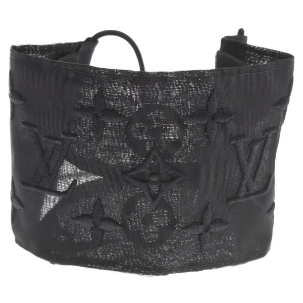 9224d300002 1 Louis Vuitton Monogram Mesh Mask Cover Black