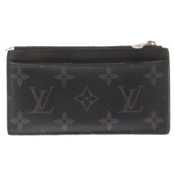 9224e060032 1 LOUIS VUITTON Monogram Coin Card Holder Canvas Black