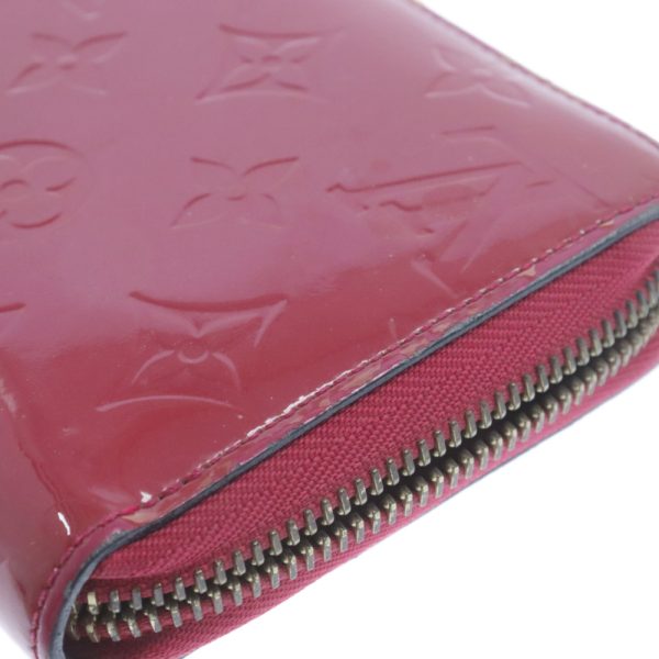 9224e120005 6a Louis Vuitton Pomme Damour Monogram Vernis Long Zip Wallet Leather Red