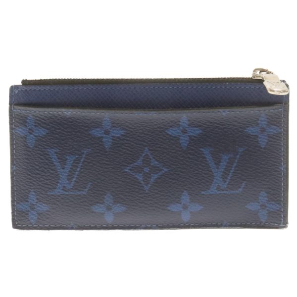 9224e270002 1 LOUIS VUITTON Taigarama Coin Card Holder Canvas Navy