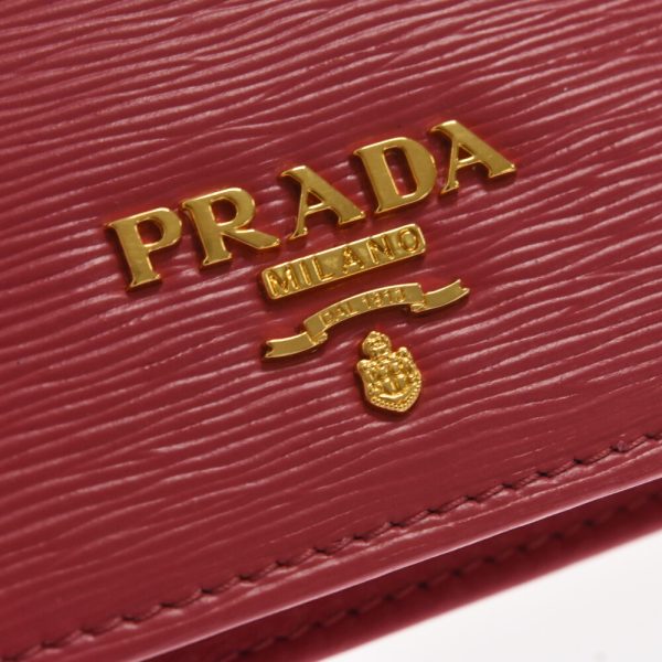 9224f100007 5 PRADA Saffiano Metal Card Case Leather Pink