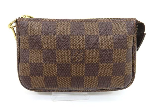 9230401601 02 Louis Vuitton Damier Ebene Mini Pochette Accessoire Pouch Brown