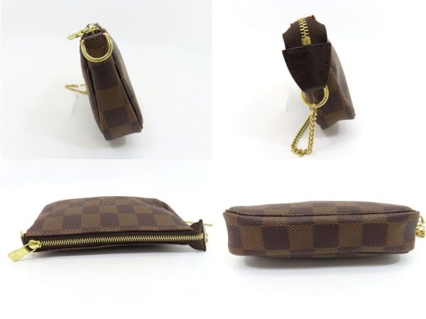 9230401601 03 Louis Vuitton Damier Ebene Mini Pochette Accessoire Pouch Brown