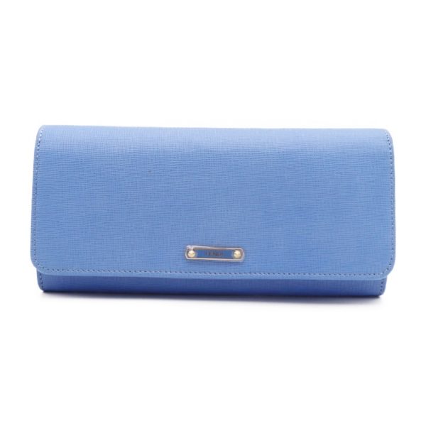 923043002364 1 Fendi Crayon Leather Bifold Wallet Blue