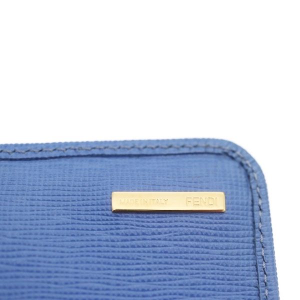 923043002364 8 Fendi Crayon Leather Bifold Wallet Blue